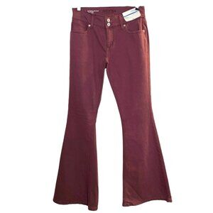 Arizona Jean Co Y2K Flare Extreme Low-Rise Slim Fit Flare Leg Jeans Sz 3 Maroon